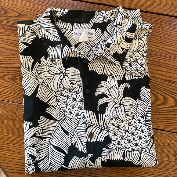 ViNTAGE BISHOP ST Aloha Shirt with PINEAPPLE Motif Size 5XL - Picture 3 of 8